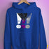 Demisexual Pride Grunge Exclamation Points Hoodie - Royal Blue